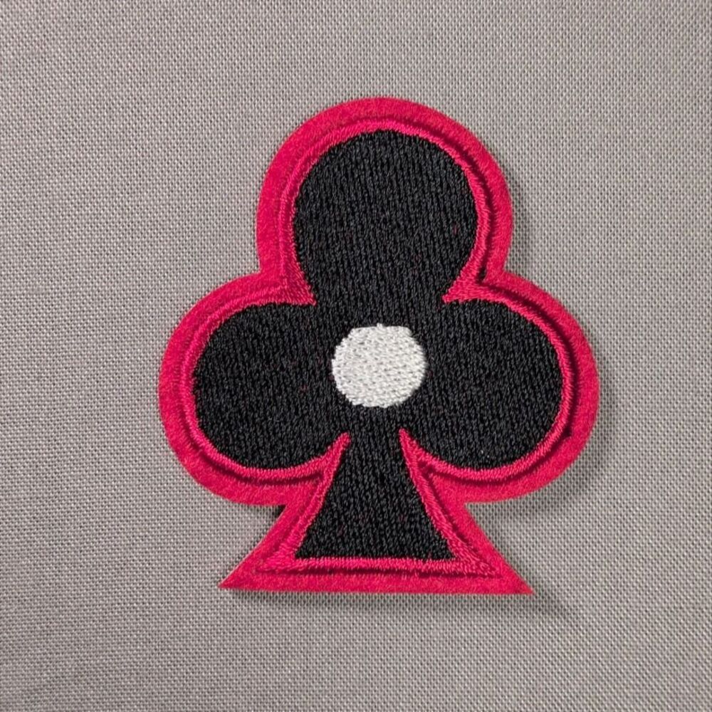 Red and Black Spade Iron On Patch | Gothic Card Patch